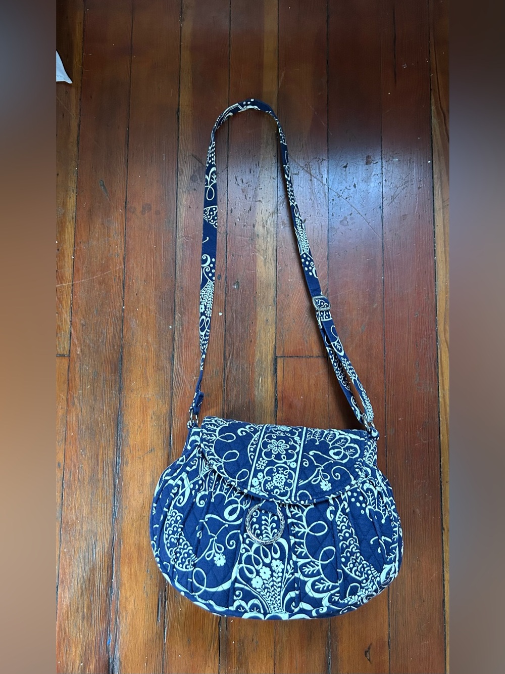 Vera Bradley Quilted Shoulder Bag Crossbody Bag Twirly Bird Floral